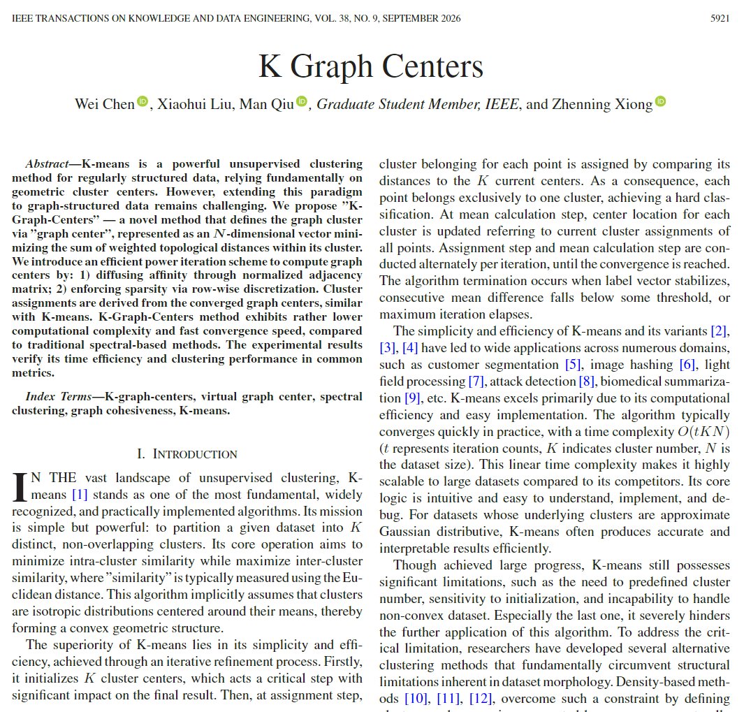 Dr. Wei Chen Publishes Research in IEEE TKDE, a Category-A Journal Rec - photo 1